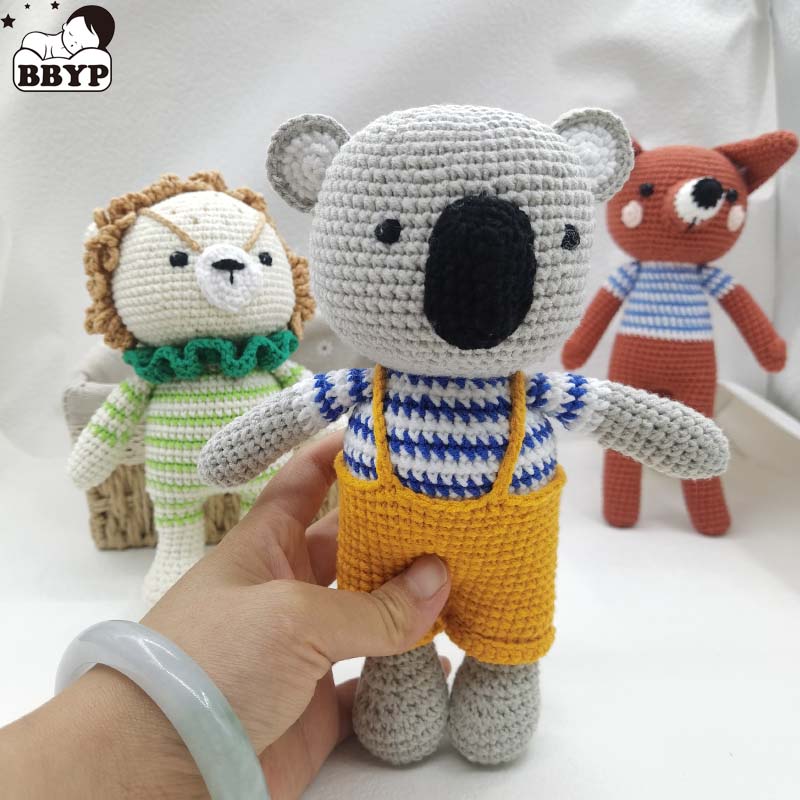 Baby Nursery Game - Baby Crochet Stuffed Lion Koala Fox