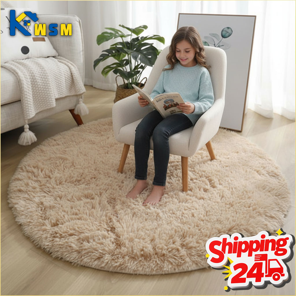 Baby Nursery Game - Super Soft Fluffy Round Rug Plush
