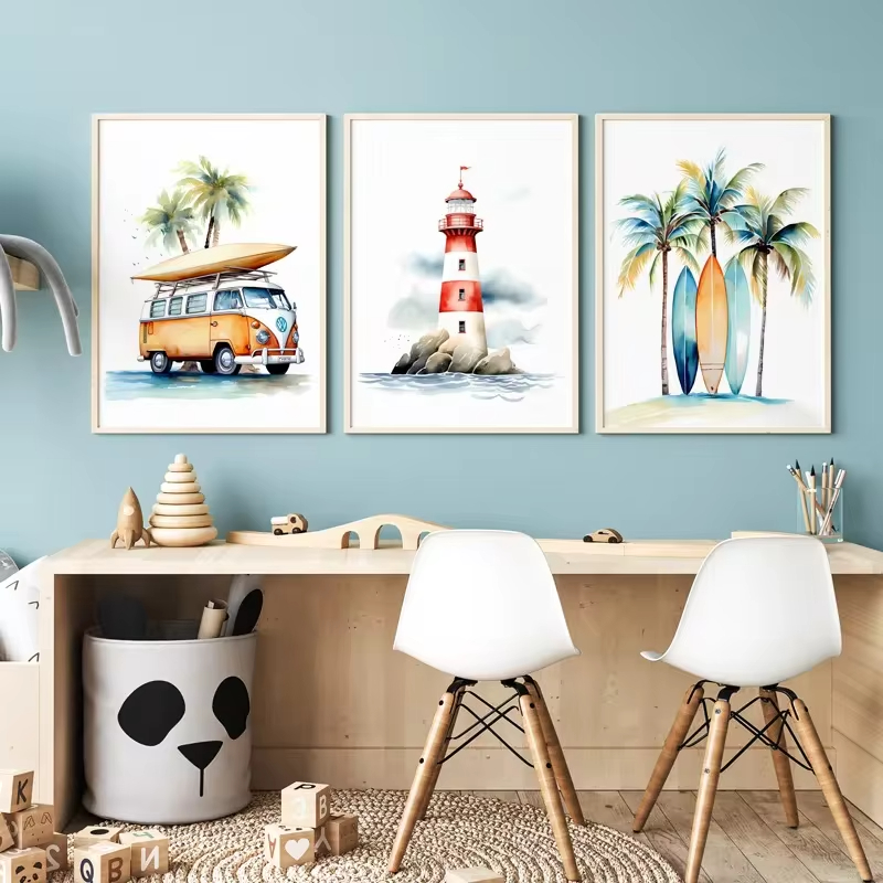 Surf Ocean Themed Nursery Beac - Baby Nursery Mirror ulasan dan harga