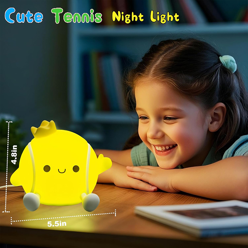 Cute Tennis Night Light Silico - Baby Nursery Table Lamp ulasan dan harga
