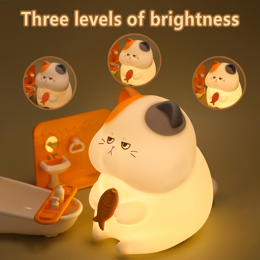 Cute Kitty Led Night Light Rec - Baby Nursery Table Lamp ulasan dan harga