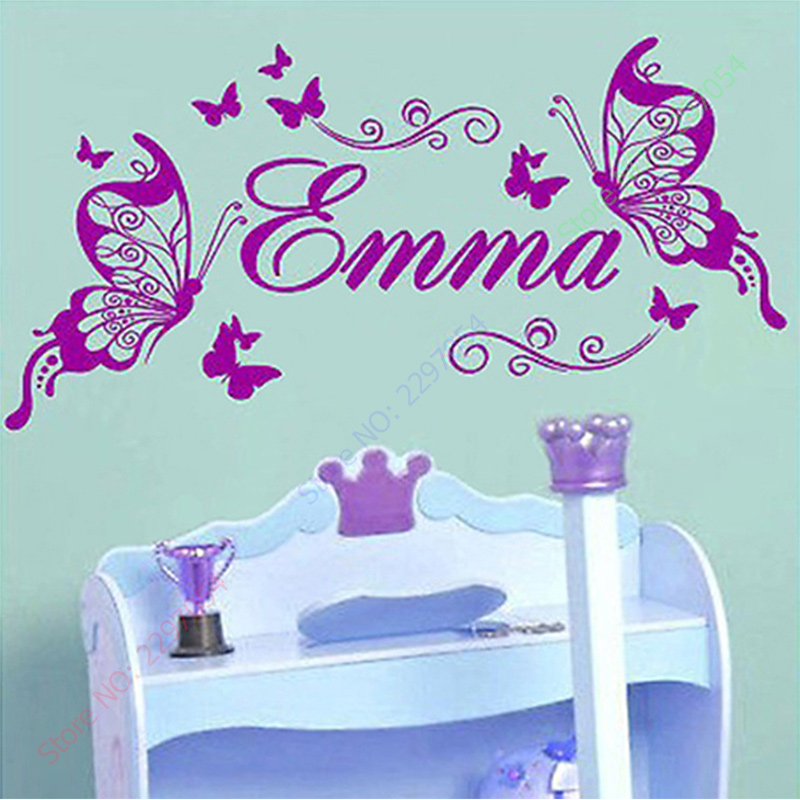New Butterflies Personalized N - Baby Nursery Murals ulasan dan harga