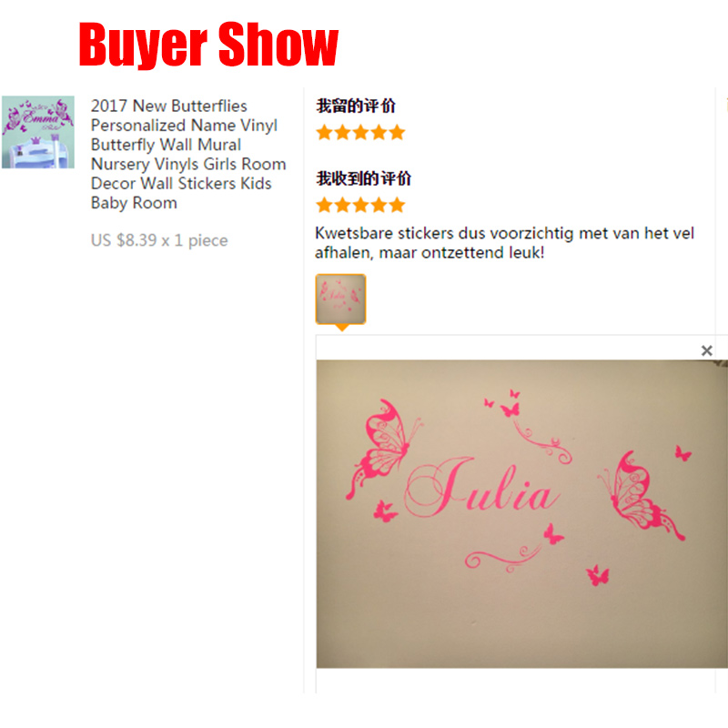 New Butterflies Personalized N - Baby Nursery Murals ulasan dan harga