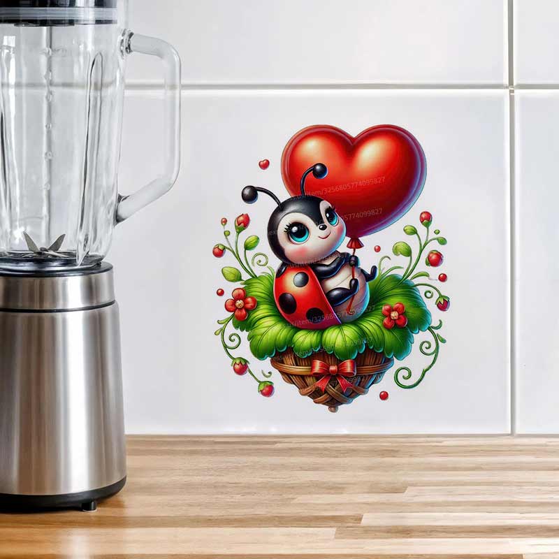 Cute Ladybug Wall Sticker Baby - Baby Nursery Murals ulasan dan harga