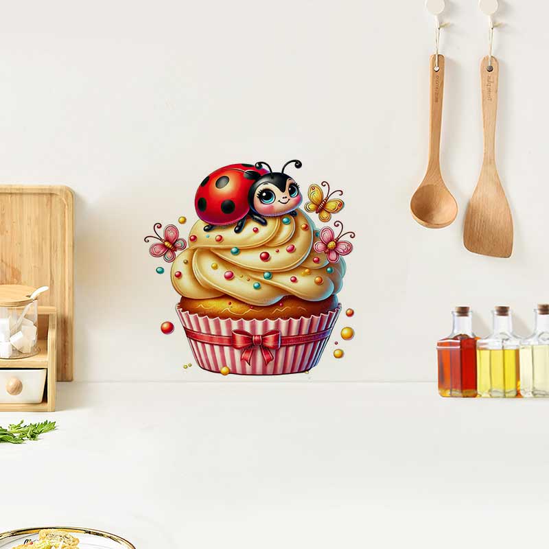 Cute Ladybug Wall Sticker Baby - Baby Nursery Murals ulasan dan harga