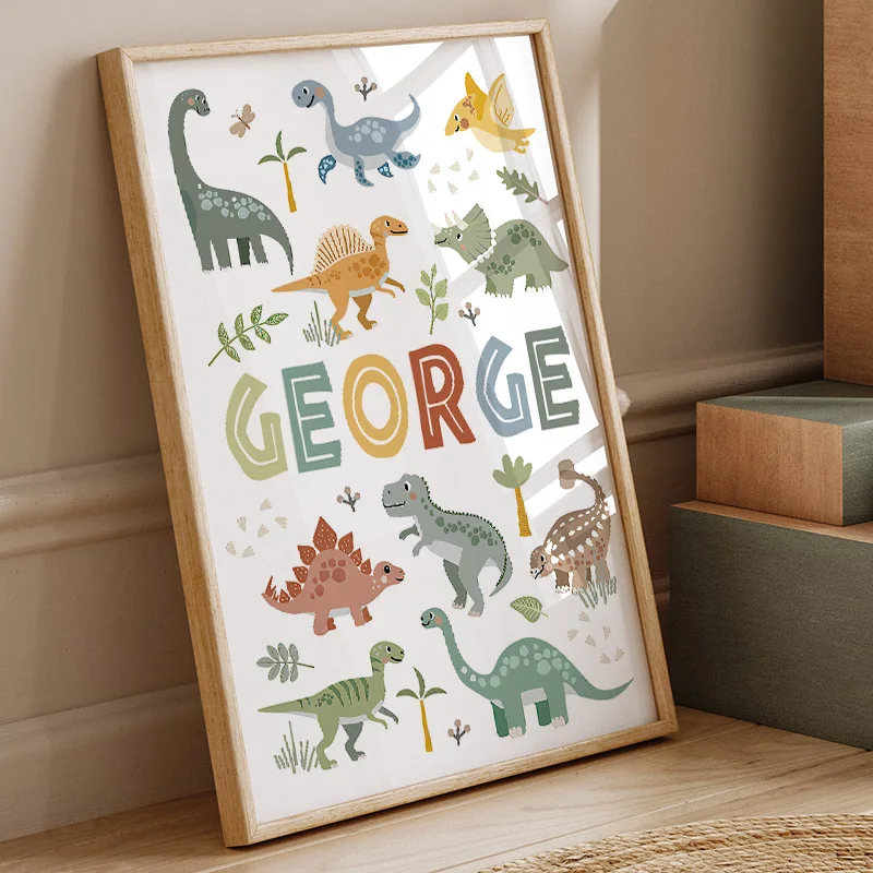 Cute Dinosaur T-Rex Brachiosau - Baby Nursery Paintings ulasan dan harga