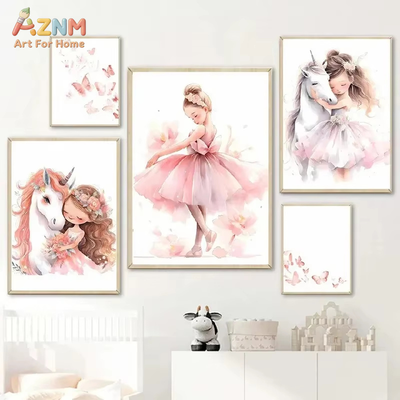 1PC,Pink Ballerina Girl Unicor - Baby Nursery Pink ulasan dan harga