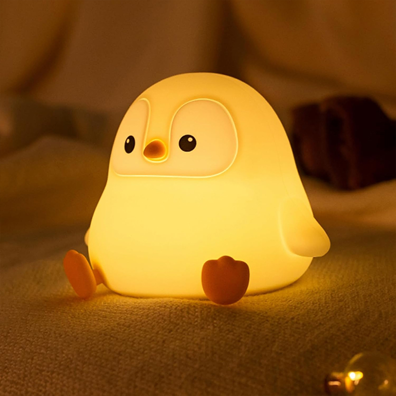 Cute Penguin Night Light Silic - Baby Nursery Table Lamp ulasan dan harga