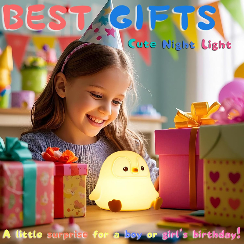Cute Penguin Night Light Silic - Baby Nursery Table Lamp ulasan dan harga