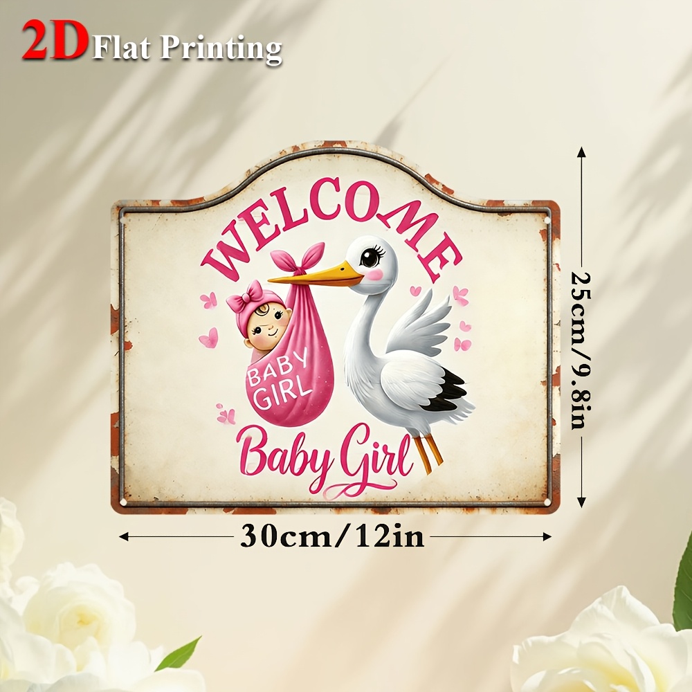1pc 2D Flat Sign Artwork Depic - Baby Nursery Pink ulasan dan harga