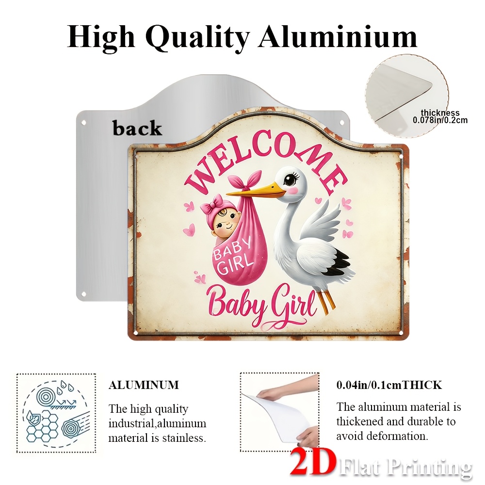 1pc 2D Flat Sign Artwork Depic - Baby Nursery Pink ulasan dan harga