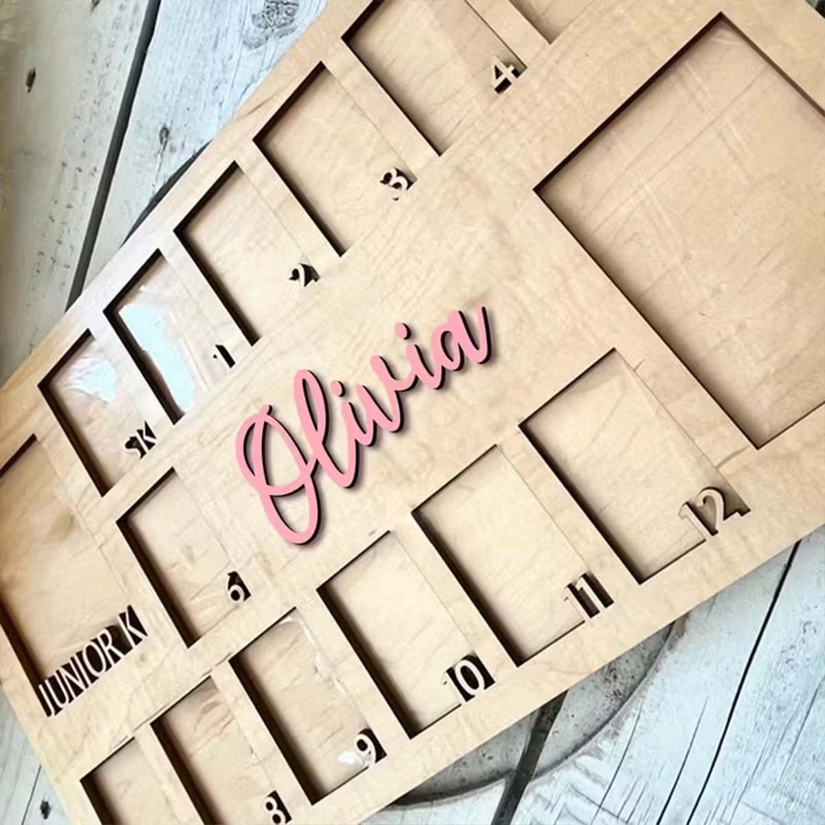 Custom Photo Frame Board Woode - Photo Frame Baby ulasan dan harga