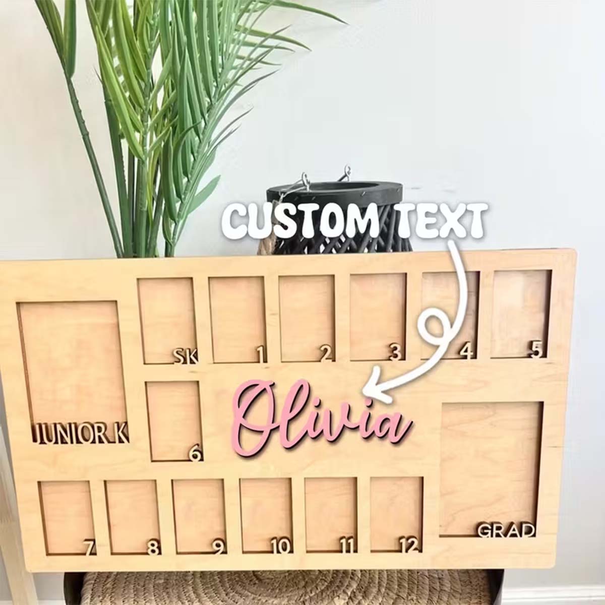 Custom Photo Frame Board Woode - Photo Frame Baby ulasan dan harga