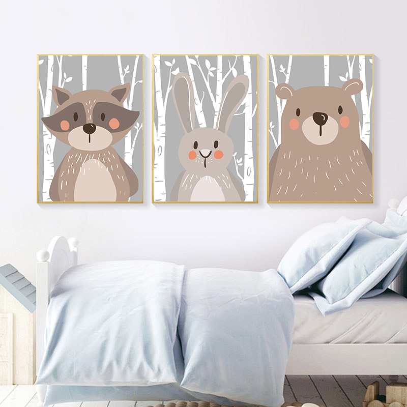 Forest Animals Poster Prints B - Baby Nursery Mirror ulasan dan harga