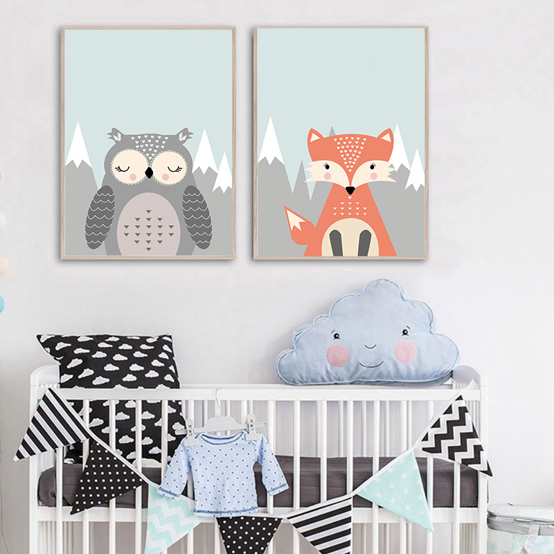 Forest Animals Poster Prints B - Baby Nursery Mirror ulasan dan harga