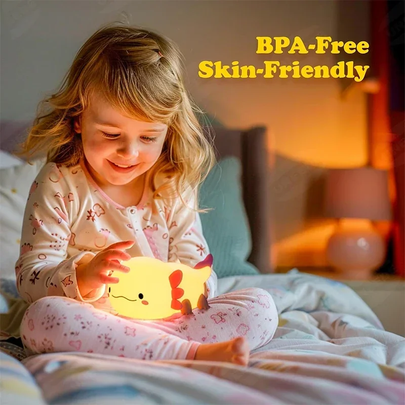 Cute Axolotl Night Light Silic - Baby Nursery Table Lamp ulasan dan harga
