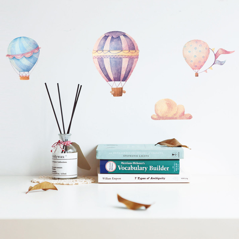Creative Colorful Hot Air Ball - Baby Nursery Murals ulasan dan harga