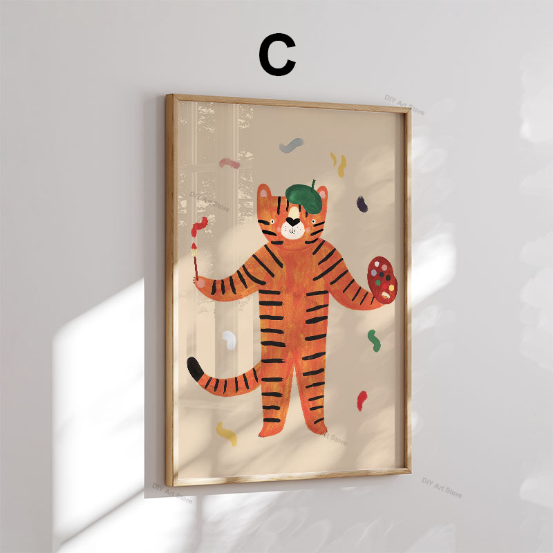 Funny Cartoon Animal Nursery W - Baby Nursery Paintings ulasan dan harga