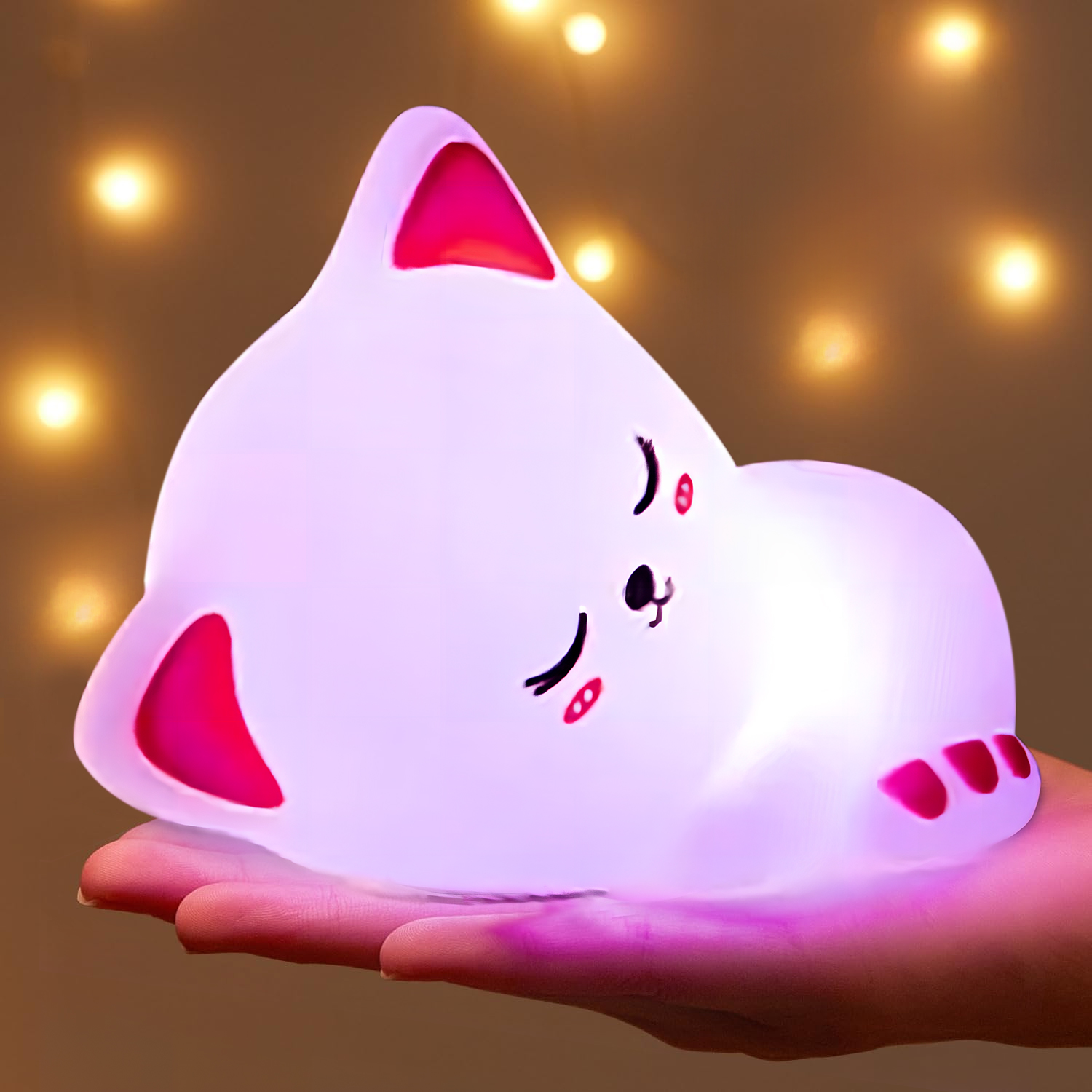 Cute Rechargeable Silicone LED - Baby Nursery Table Lamp ulasan dan harga