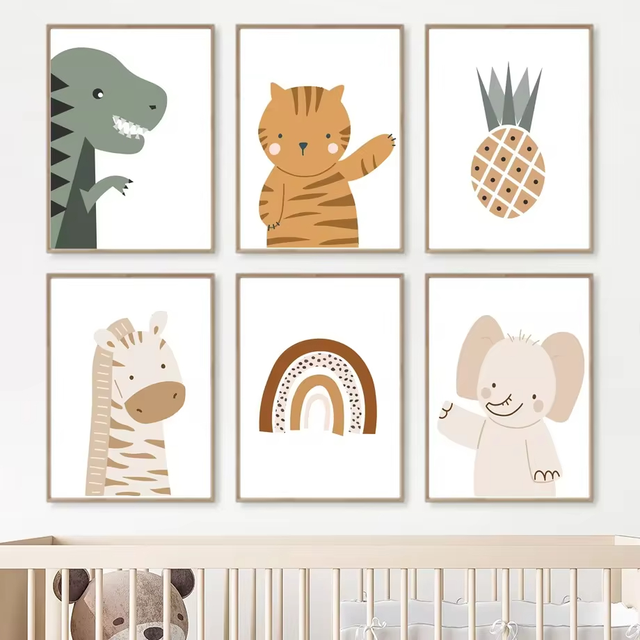 Rainbow Sun Lion Dinosaur Alph - Baby Nursery Mirror ulasan dan harga