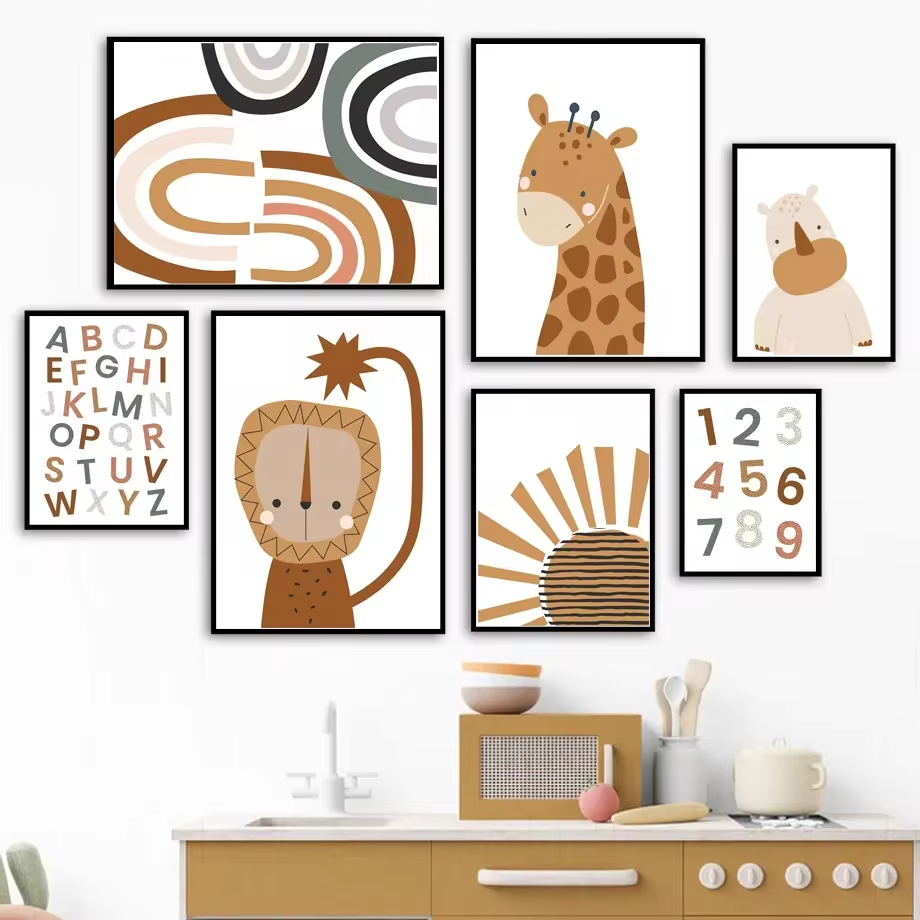 Rainbow Sun Lion Dinosaur Alph - Baby Nursery Mirror ulasan dan harga