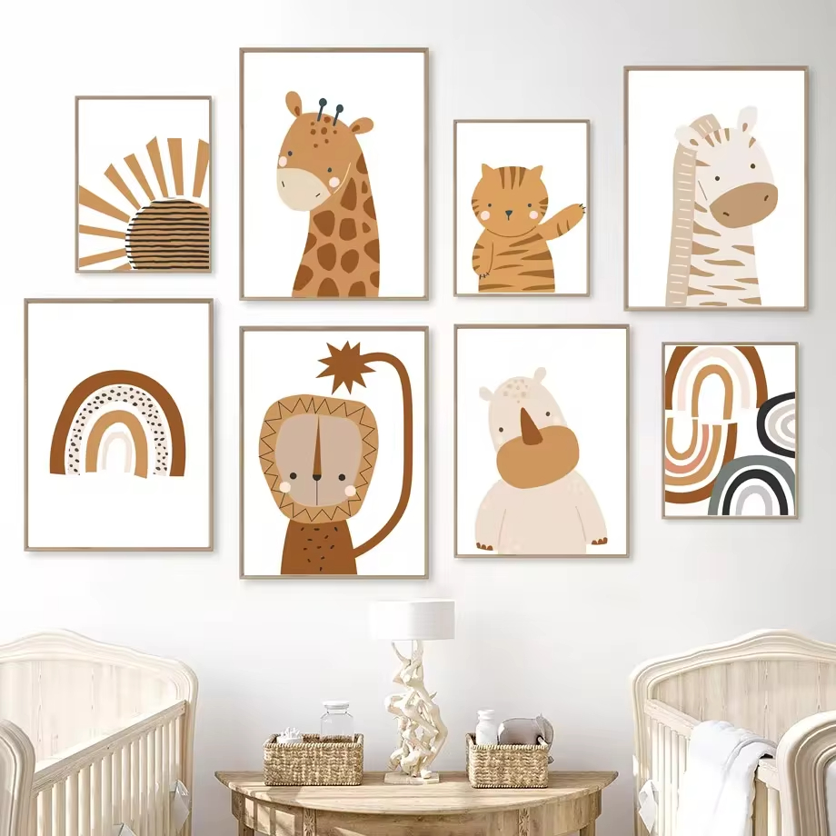Rainbow Sun Lion Dinosaur Alph - Baby Nursery Mirror ulasan dan harga