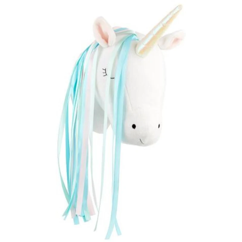 Unicorn Plush Animal Head Wall - Baby Nursery Hanging Decor ulasan dan harga