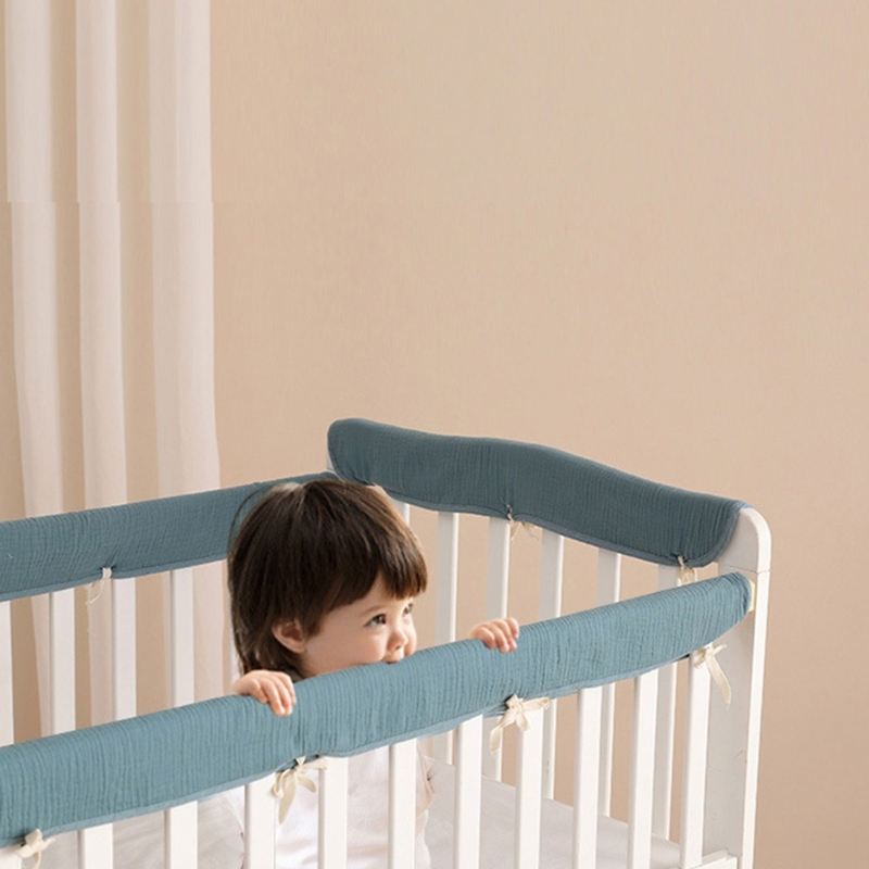 4 PCs Cotton Baby Bed Bumpers  - Bed Rail Toddler ulasan dan harga