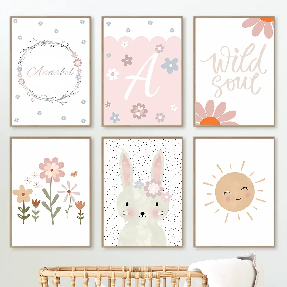 Boho Rabbit Flower Sun Rainbow - Baby Nursery Mirror ulasan dan harga