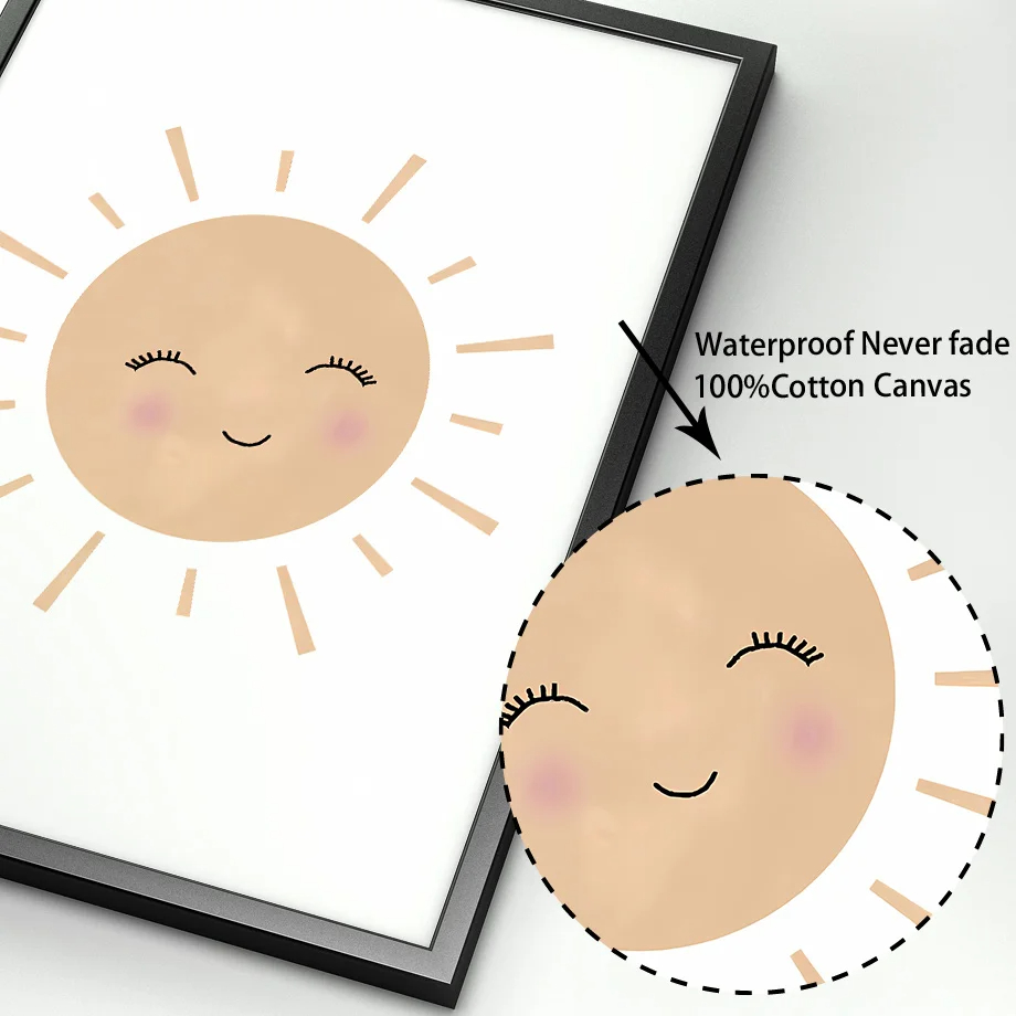 Boho Rabbit Flower Sun Rainbow - Baby Nursery Mirror ulasan dan harga