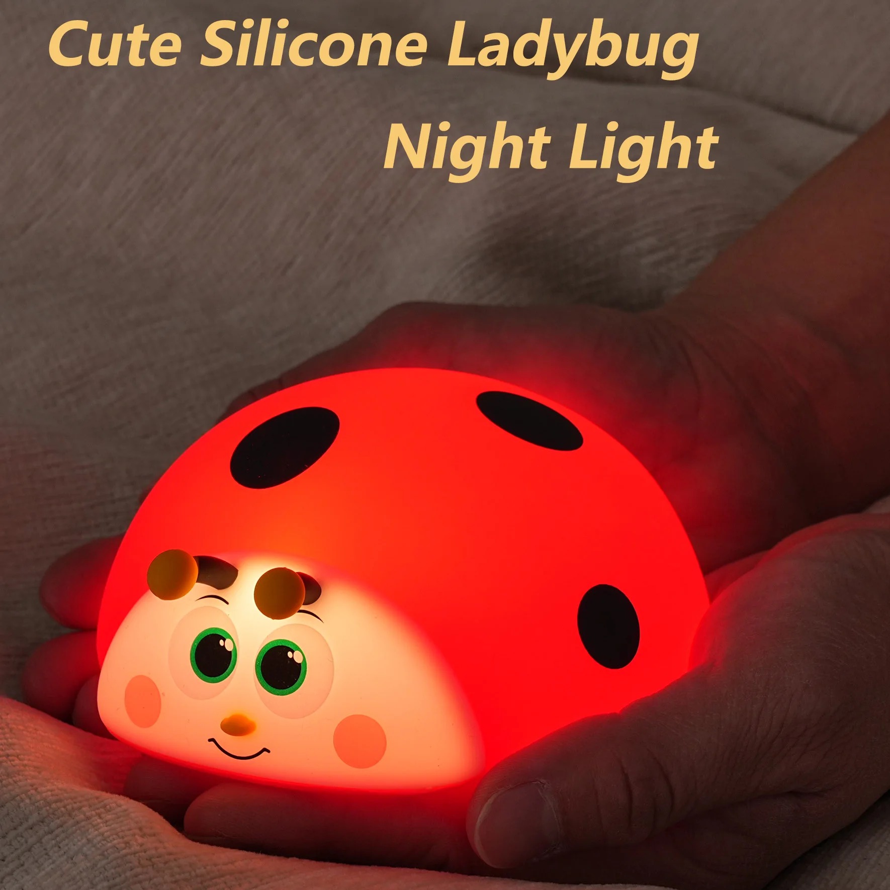 Cute Ladybug Silicone Night Li - Baby Nursery Table Lamp ulasan dan harga