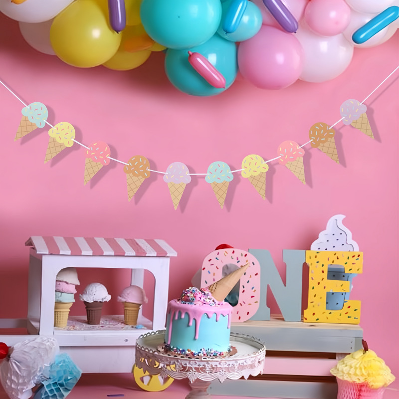 Sweet Ice Cream Theme Paper Ba - Baby Nursery Hanging Decor ulasan dan harga