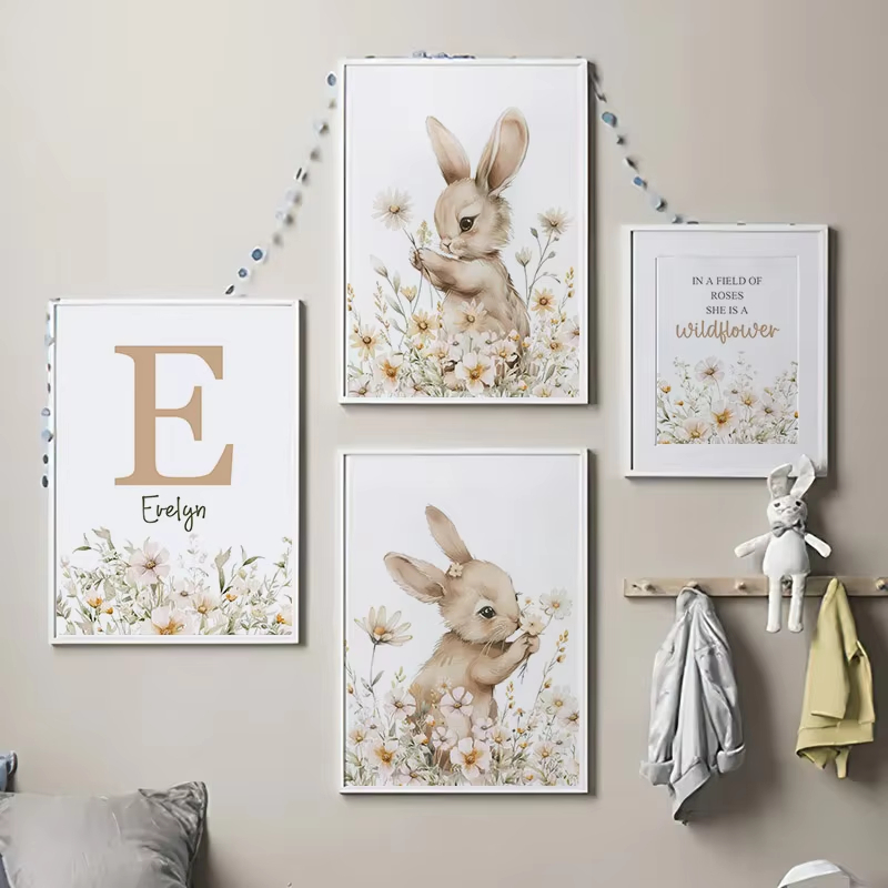 Autumn Rabbit Wild Flower Dais - Baby Nursery Mirror ulasan dan harga