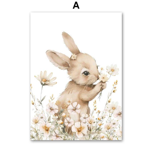 Autumn Rabbit Wild Flower Dais - Baby Nursery Mirror ulasan dan harga