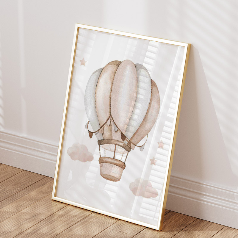 Cute Elephant Hot Balloon Moon - Baby Nursery Paintings ulasan dan harga