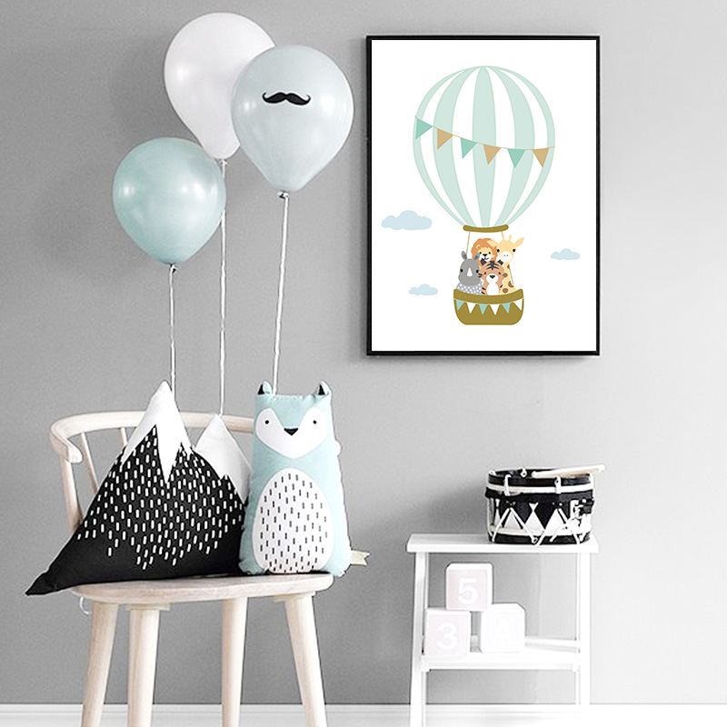 Balloon Moon Nursery Poster Wa - Baby Nursery Mirror ulasan dan harga