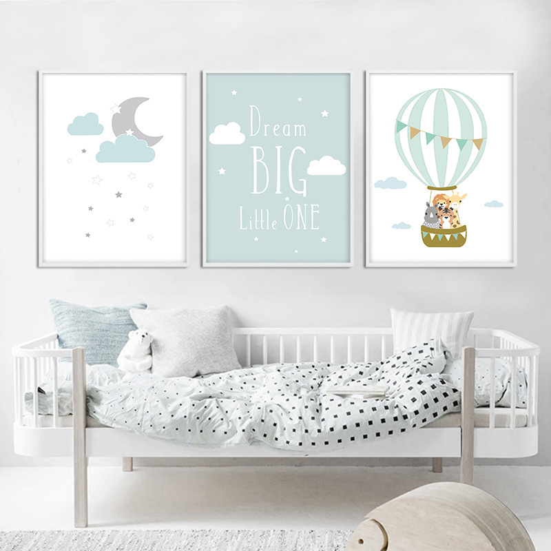 Balloon Moon Nursery Poster Wa - Baby Nursery Mirror ulasan dan harga