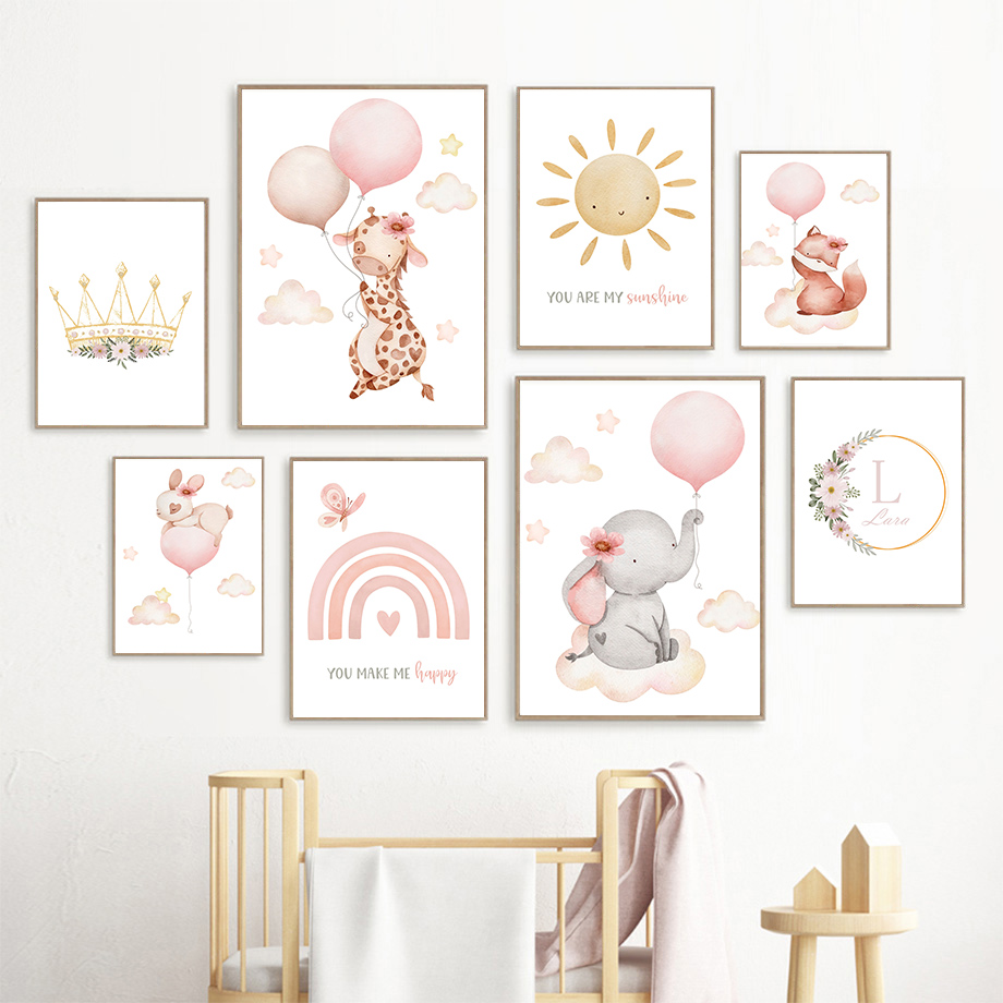 Blush Pink Nursery Wall Art Ba - Baby Nursery Pink ulasan dan harga