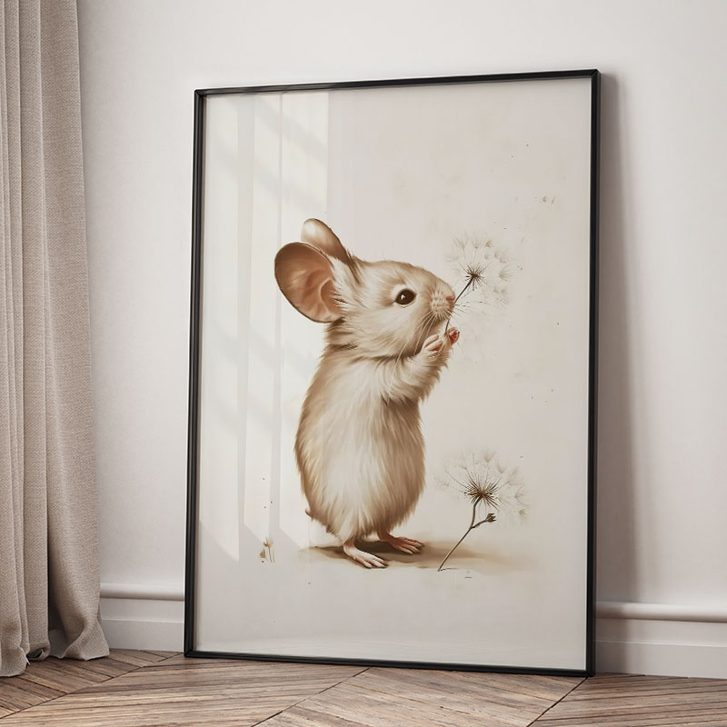 Bear Rabbit Fox Deer Squirrel  - Baby Nursery Paintings ulasan dan harga