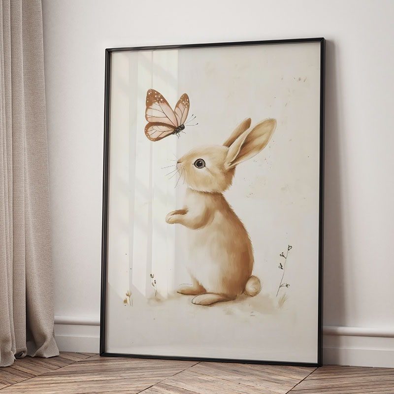 Bear Rabbit Fox Deer Squirrel  - Baby Nursery Paintings ulasan dan harga