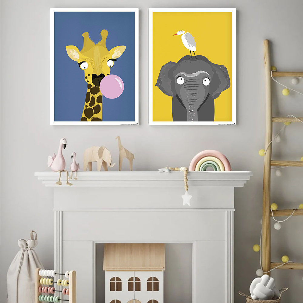 Nursery Poster Africa Animal C - Baby Nursery Mirror ulasan dan harga