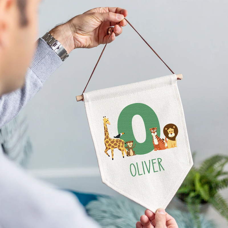 Personalised Name Jungle Anima - Baby Nursery Hanging Decor ulasan dan harga