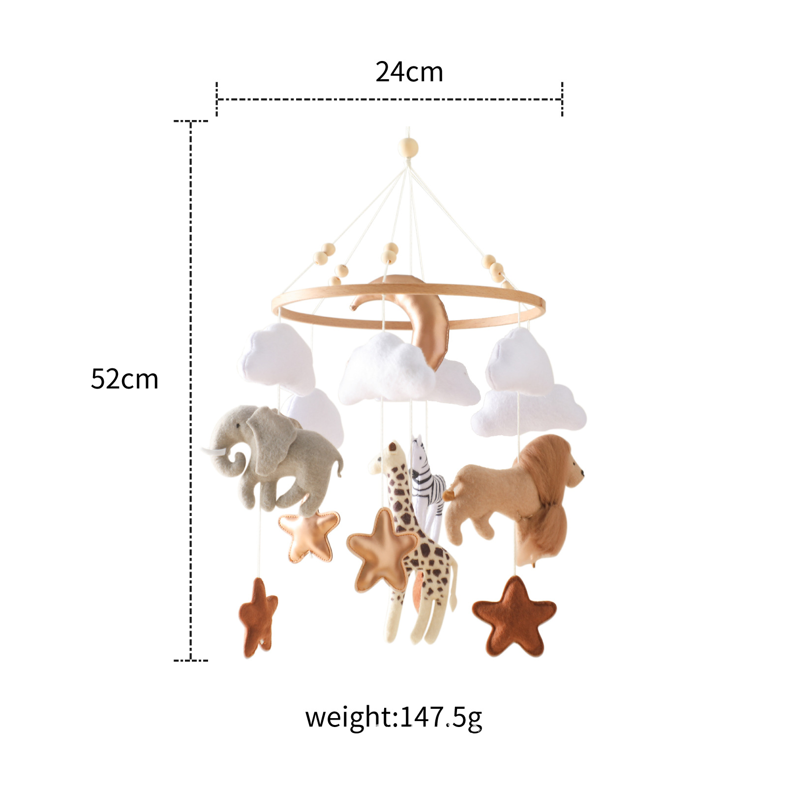 Hot Sale Nordic Handmade Felt  - Baby Nursery Hanging Decor ulasan dan harga